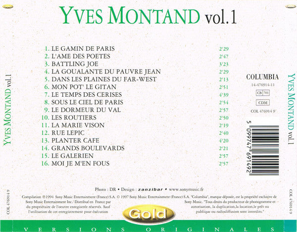 Yves Montand : Yves Montand Vol. 1 (CD, Comp, RE)