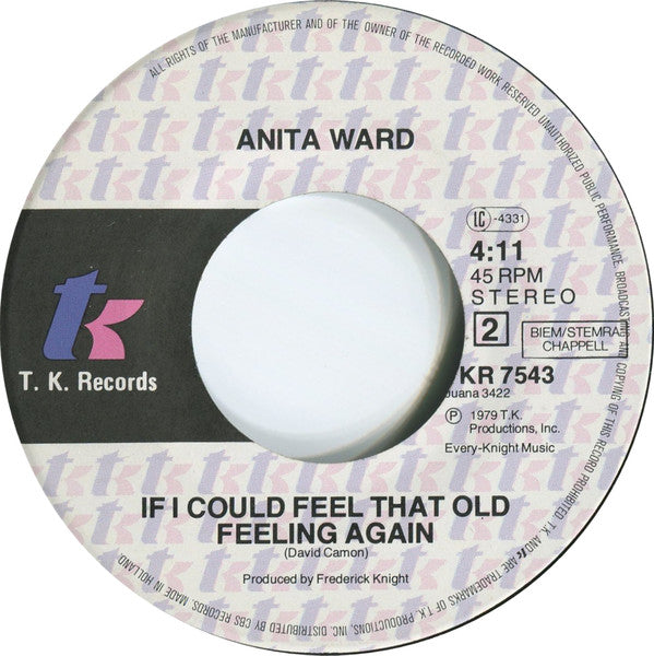 Anita Ward : Ring My Bell (7", Single)
