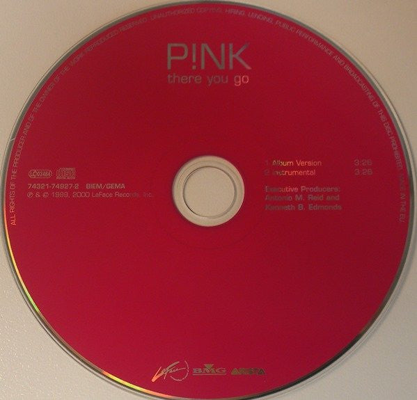P!NK : There You Go (CD, Single, Car)