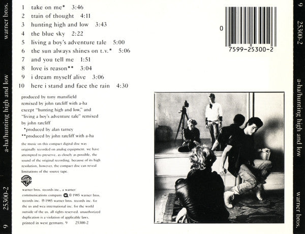 a-ha : Hunting High And Low (CD, Album)