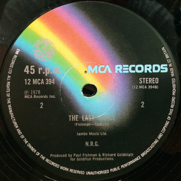 N.R.G. (4) : Disco Fever / The Last Dance (12")