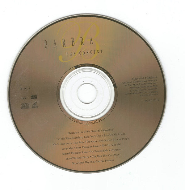 Barbra Streisand : The Concert (2xVCD, Album, Dig)