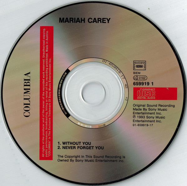 Mariah Carey : Without You (CD, Single, Car)