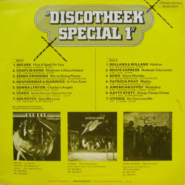 Various : Discotheek Special 1 (LP, Comp)