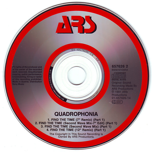 Quadrophonia : Find The Time (Part 1) (CD, Maxi)
