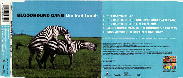 Bloodhound Gang : The Bad Touch (CD, Maxi, Enh)