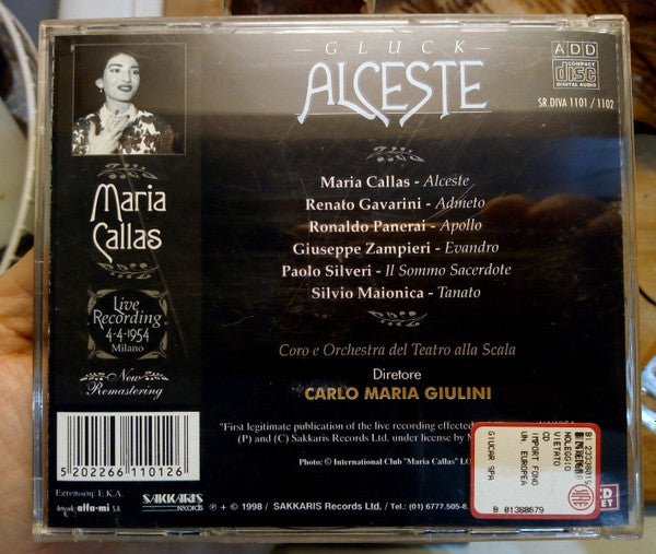 Christoph Willibald Gluck / Maria Callas / Renato Gavarini / Paolo Silveri / Rolando Panerai / Silvio Maionica / Orchestra Del Teatro Alla Scala, Coro Del Teatro Alla Scala / Carlo Maria Giulini : Gluck - Alceste (2xCD, Mono)