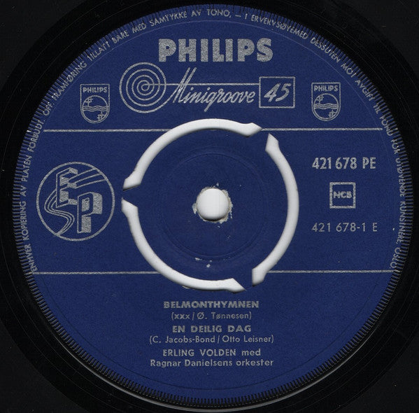 Erling Volden : En Deilig Dag (7", EP)
