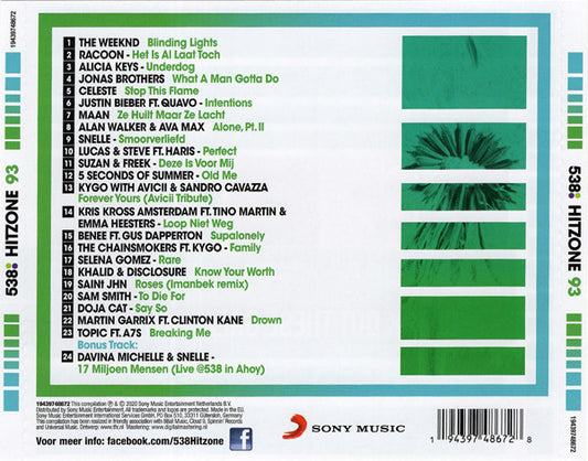 Various :  538 - Hitzone 93 (CD, Comp, TEX)