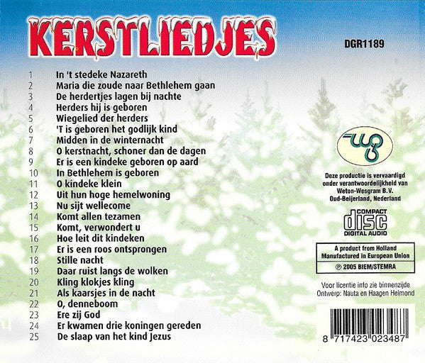 De Gouden Nachtegaaltjes : Kerstliedjes (CD, Album, RE)