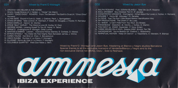 Various : Amnesia - Ibiza Experience (2xCD, Comp, Mixed)