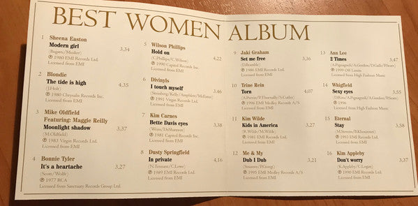 Various : Best Women Album (CD, Comp)