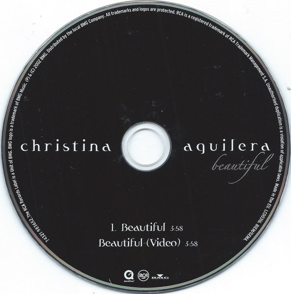 Christina Aguilera : Beautiful (CD, Single, Enh, Car)