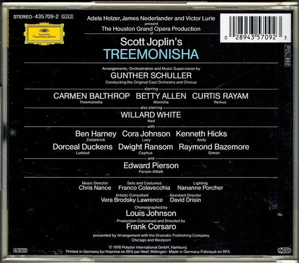 Scott Joplin : Treemonisha (Original Cast Recording) (2xCD, Album, RE, RM)