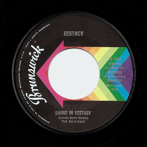 Ecstacy (3) : Living In Ecstacy (7")