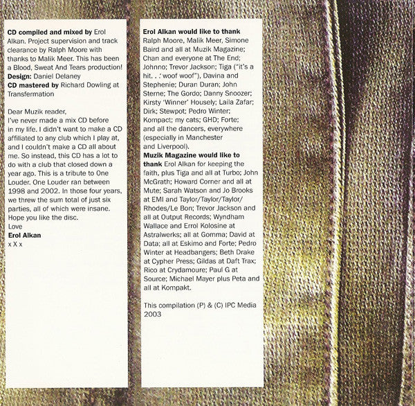 Erol Alkan : One Louder (CD, Mixed)