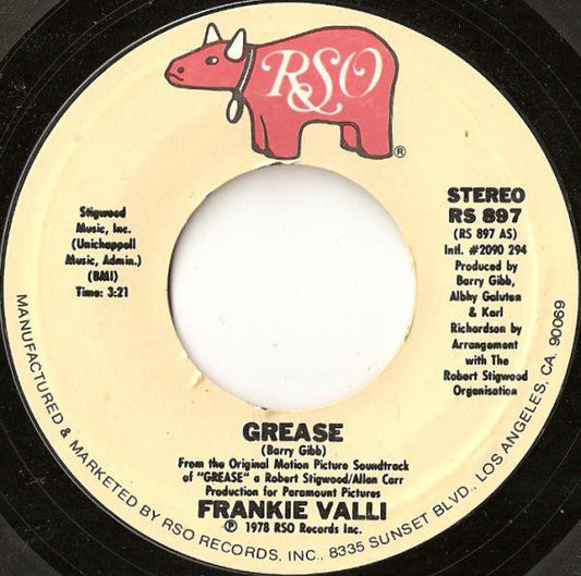 Frankie Valli / Gary Brown (2) : Grease (7", Single, Styrene, Pit)