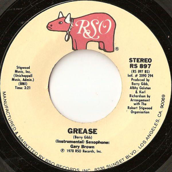 Frankie Valli / Gary Brown (2) : Grease (7", Single, Styrene, Pit)