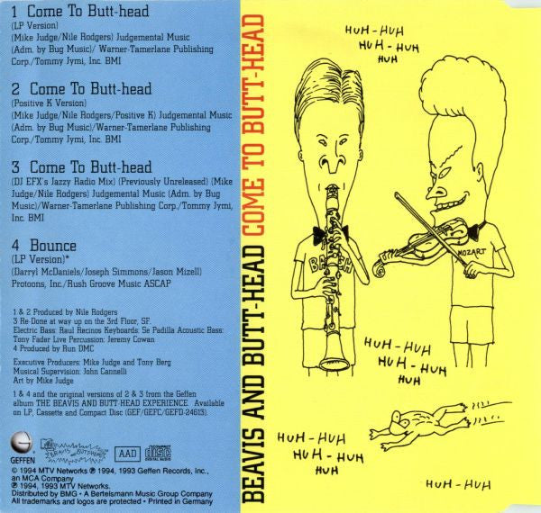Beavis & Butt-Head : Come To Butt-Head (CD, Maxi)