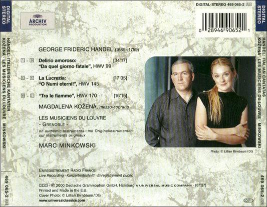 Georg Friedrich Händel - Magdalena Kožená, Les Musiciens Du Louvre, Marc Minkowski : Italian Cantatas (CD, Album)