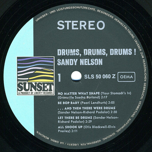 Sandy Nelson : Drums, Drums, Drums! (LP, Comp, RP)
