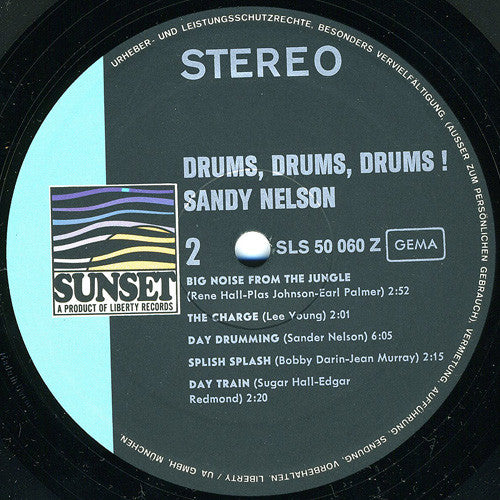 Sandy Nelson : Drums, Drums, Drums! (LP, Comp, RP)