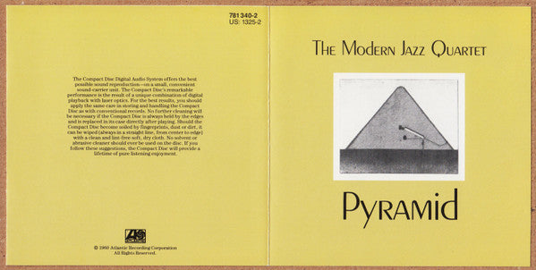 The Modern Jazz Quartet : Pyramid (CD, Album, RE)