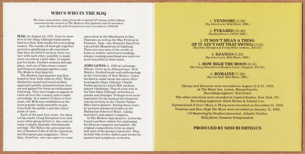 The Modern Jazz Quartet : Pyramid (CD, Album, RE)