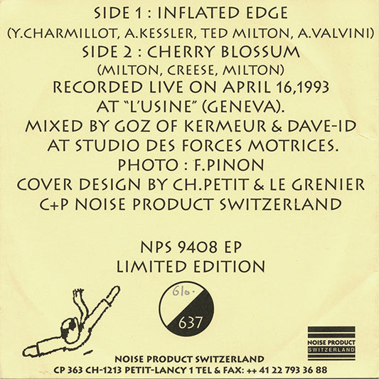 Ted Milton Meets Goz Of Kermeur : Inflated Edge (7", Ltd, Num)