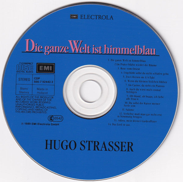 Hugo Strasser Und Sein Tanzorchester : Die Ganze Welt Ist Himmelblau (CD)