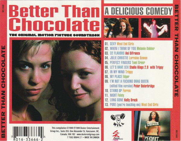 Various : Better Than Chocolate  (The Original Motion Picture Soundtrack) (CD, Album, Comp)