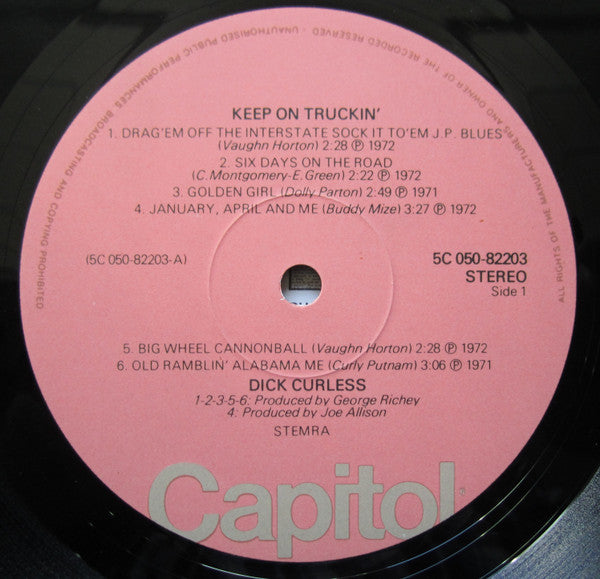 Dick Curless : Keep On Truckin' (LP, Comp)