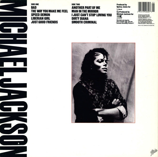 Michael Jackson : Bad (LP, Album, Gat)