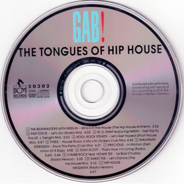 Various : Gab! - The Tongues Of Hip House (CD, Comp)