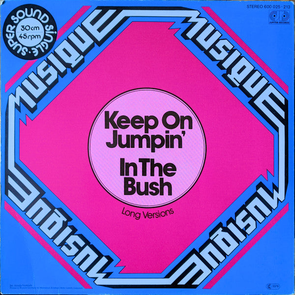 Musique : Keep On Jumpin' / In The Bush (12", Single)