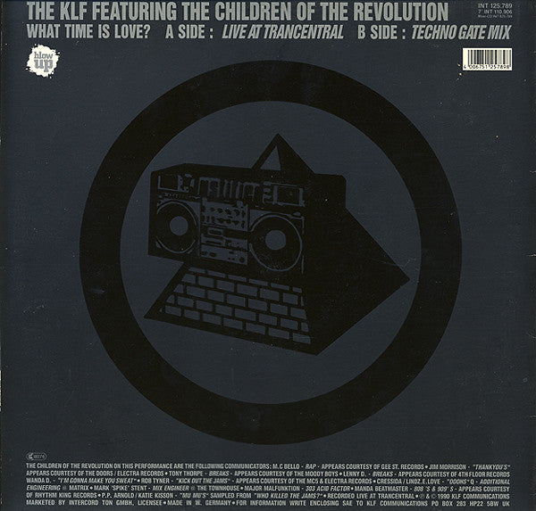 The KLF Featuring The Children Of The Revolution : What Time Is Love? (Live At Trancentral) (12", Maxi)