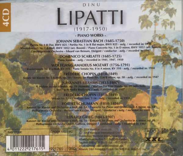 Dinu Lipatti : Ein Porträt In Historischen Aufnahmen (4xCD, Comp)