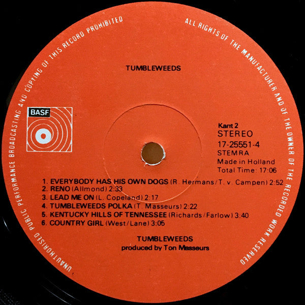 The Tumbleweeds : Tumbleweeds (LP, Album)