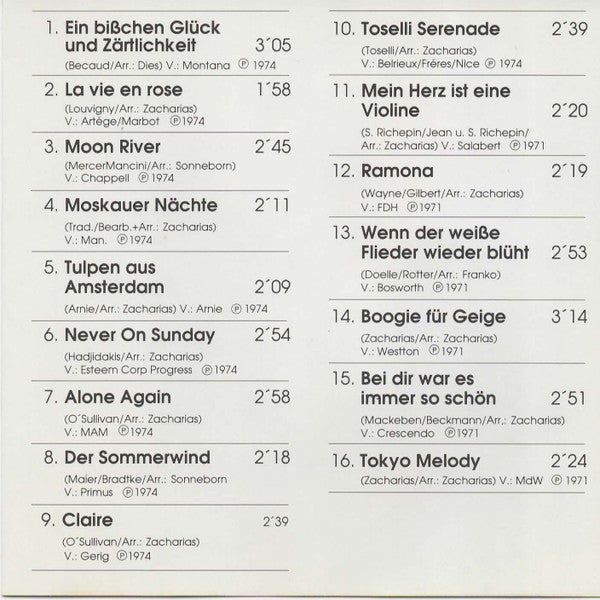 Helmut Zacharias : Gold Collection (CD, Comp)