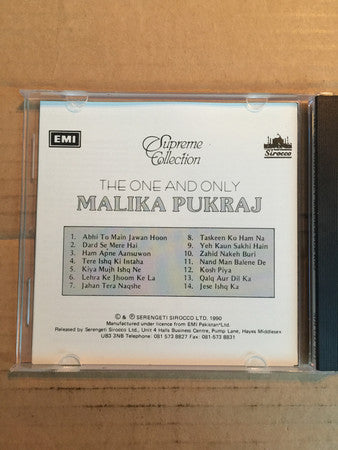 Malika Pukhraj : The One And Only (CD, Comp)