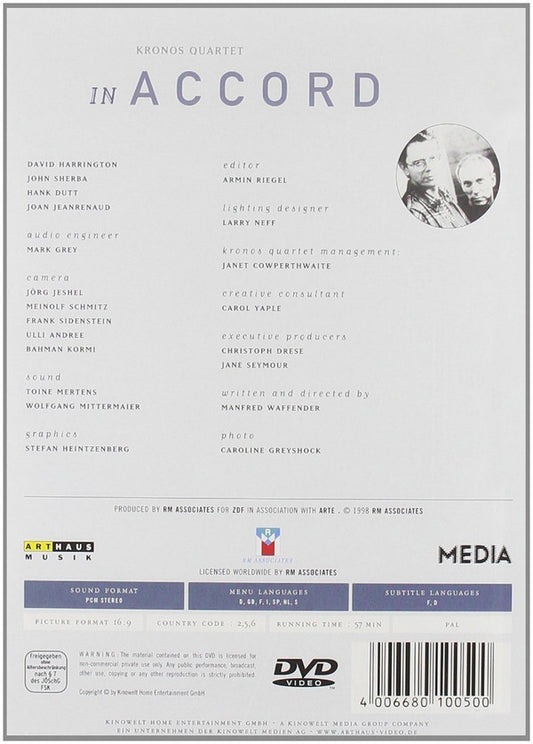 Kronos Quartet : In Accord (DVD-V, PAL)