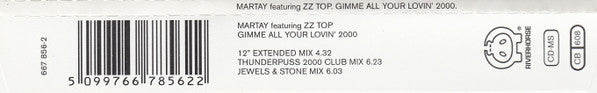 Martay Featuring ZZ Top : Gimme All Your Lovin' 2000 (CD, Maxi)