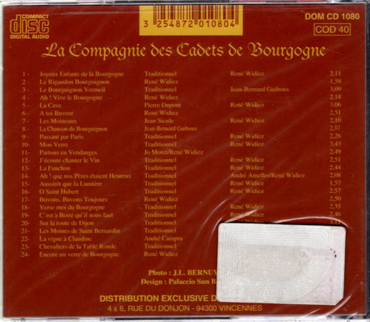 La Compagnie Des Cadets de Bourgogne : Chante Le Bourguignon Vermeil (CD, Album)