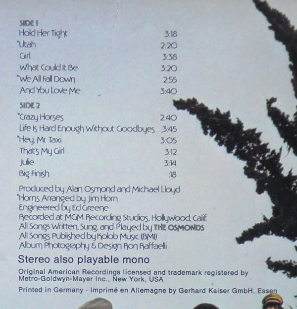 The Osmonds : Crazy Horses (LP, Album)
