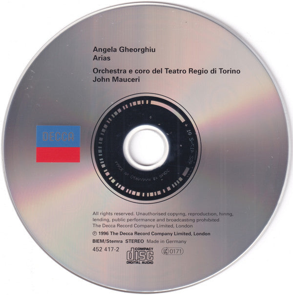 Angela Gheorghiu - Orchestra Del Teatro Regio Di Torino E Coro Del Teatro Regio Di Torino & John Mauceri : Arias (CD)
