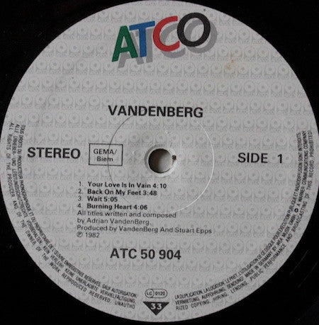 Vandenberg : Vandenberg (LP, Album)