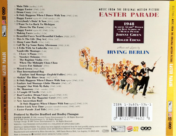Irving Berlin : Easter Parade (Music From The Original Motion Picture) (CD, Album, RM)