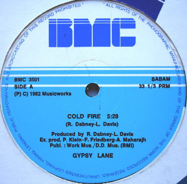 Gypsy Lane : Cold Fire (12")