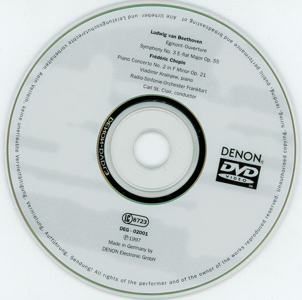 Ludwig van Beethoven / Frédéric Chopin : Egmont-Ouverture, Symphony No. 3 "Eroica" / Piano Concerto No. 2 (DVD-V, Multichannel, NTSC)