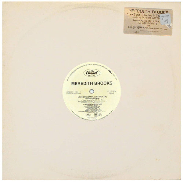 Meredith Brooks Featuring Queen Latifah : Lay Down (Candles In The Rain) (12", Promo)